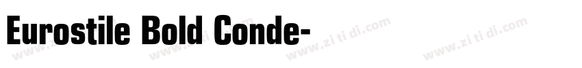 Eurostile Bold Conde字体转换